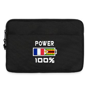 Zimbabwe and France Power 100% - Laptop bag 13" - black - Front