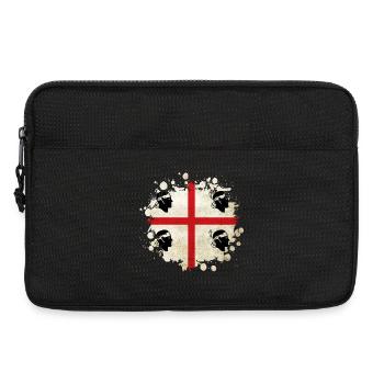 Sardinia vintage flag design - Laptop bag 13" - black - Front