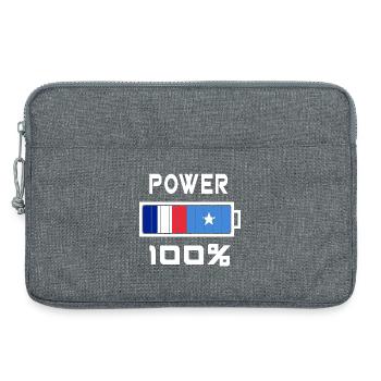 Somalia und Frankreich Power 100% - Laptoptasche 13" - Grau meliert - Vorne