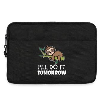 Lazy Sleep Sloth Statement Jungle Dwellers - Laptop bag 13" - black - Front