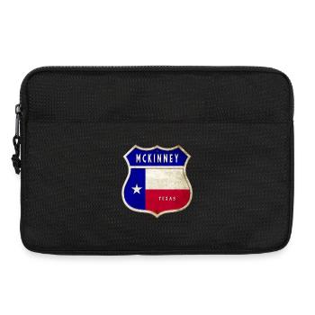 Design du drapeau McKinney Texas Crest - Sacoche pour ordinateur portable 13 pouces - noir - Devant