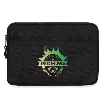 Logo Bushcraft Suvival Symbole Icône Aventure - Sacoche pour ordinateur portable 13 pouces - noir - Devant