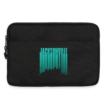 Jacksonville Skyline Vertical Typo - Laptop bag 13" - black - Front