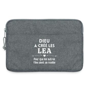 Léa, prénom Léa, anniversaire Léa - Sacoche pour ordinateur portable 13 pouces - gris chiné - Devant