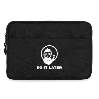 Faultier Faul Statement Tier Urwald Säugetier - Laptoptasche 13" - Schwarz - Vorne