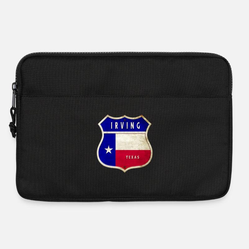 Irving Texas Wappen Flaggen Design - Laptoptasche 13" - Schwarz
