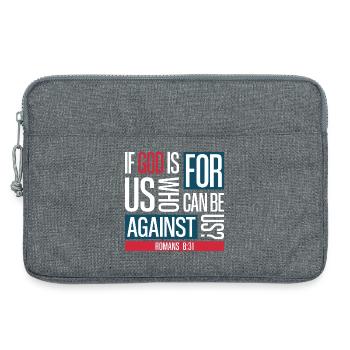 Gott für uns (dunkel) - Laptoptasche 13" - Grau meliert - Vorne