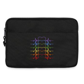 HEARTBEAT LGBTQIA+ FREEDOM PRIDE - Laptop bag 13" - black - Front