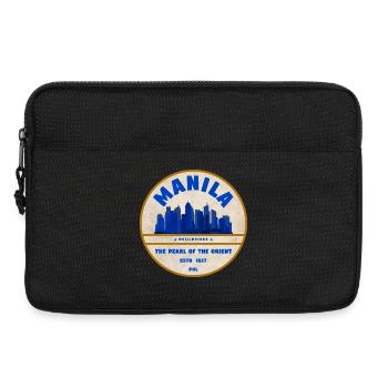 Manila Skyline Pearl of the Orient - Laptoptasche 13" - Schwarz - Vorne