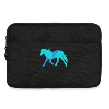 Cool Pferde Islandpferde Pferdeliebe Ross - Laptoptasche 13" - Schwarz - Vorne