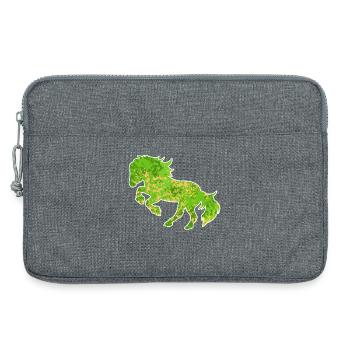 Galopp Pferde Islandpferde Pferdeliebe Trab - Laptoptasche 13" - Grau meliert - Vorne