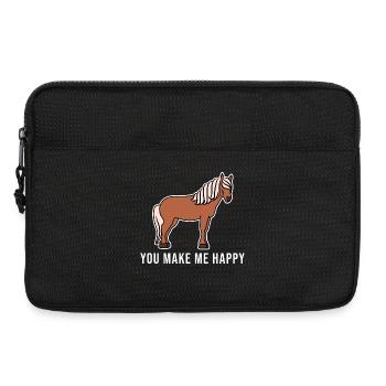 Chevaux islandais Déclaration Cheval Amour Chevaux Cool - Sacoche pour ordinateur portable 13 pouces - noir - Devant