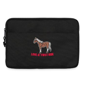 Reiten Cool Islandpferde Statement Pferdeliebe - Laptoptasche 13" - Schwarz - Vorne