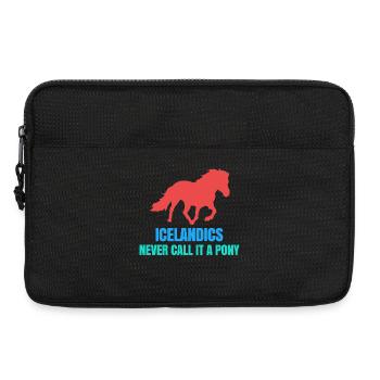 Chevaux islandais Déclaration de poney Amoureux des chevaux islandais - Sacoche pour ordinateur portable 13 pouces - noir - Devant