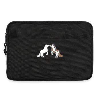 Cool Chevaux Amour Chevaux Islandais Galop - Sacoche pour ordinateur portable 13 pouces - noir - Devant