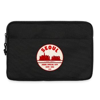 Seoul Skyline Vintage Emblem - Laptoptasche 13" - Schwarz - Vorne