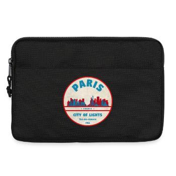 Emblème rétro Paris City Lights - Sacoche pour ordinateur portable 13 pouces - noir - Devant