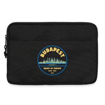 Budapest Skyline Emblem Heart of Europe - Laptop bag 13" - black - Front