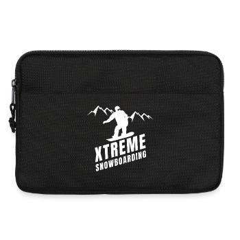 ski, snowboard, sports d'hiver - Sacoche pour ordinateur portable 13 pouces - noir - Devant