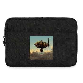 Steampunk Airship - Laptop bag 13" - black - Front