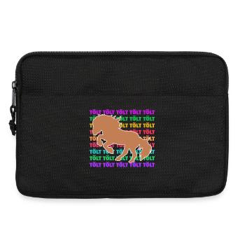 Islandpferde Tölt Spruch Pferde Pferdeliebe - Laptoptasche 13" - Schwarz - Vorne
