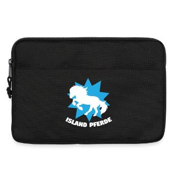 Islandpferde Tölt Galopp Trab Pferde Spruch Pferde - Laptoptasche 13" - Schwarz - Vorne