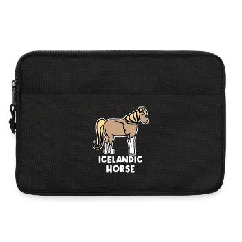 Pferdeliebe Pferde Pferdefan Islandpferde Spruch - Laptoptasche 13" - Schwarz - Vorne