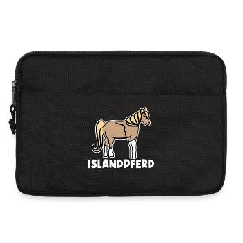 Islandpferde Pferde Pferdefan Stute Fohlen Spruch - Laptoptasche 13" - Schwarz - Vorne