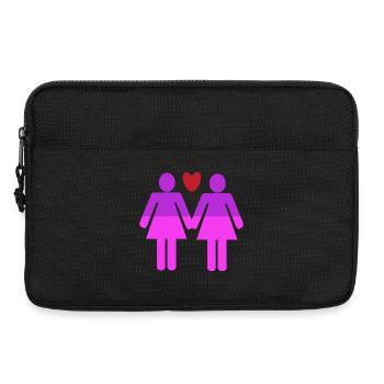 Cœur LGBT Partenariat homosexuel - Sacoche pour ordinateur portable 13 pouces - noir - Devant