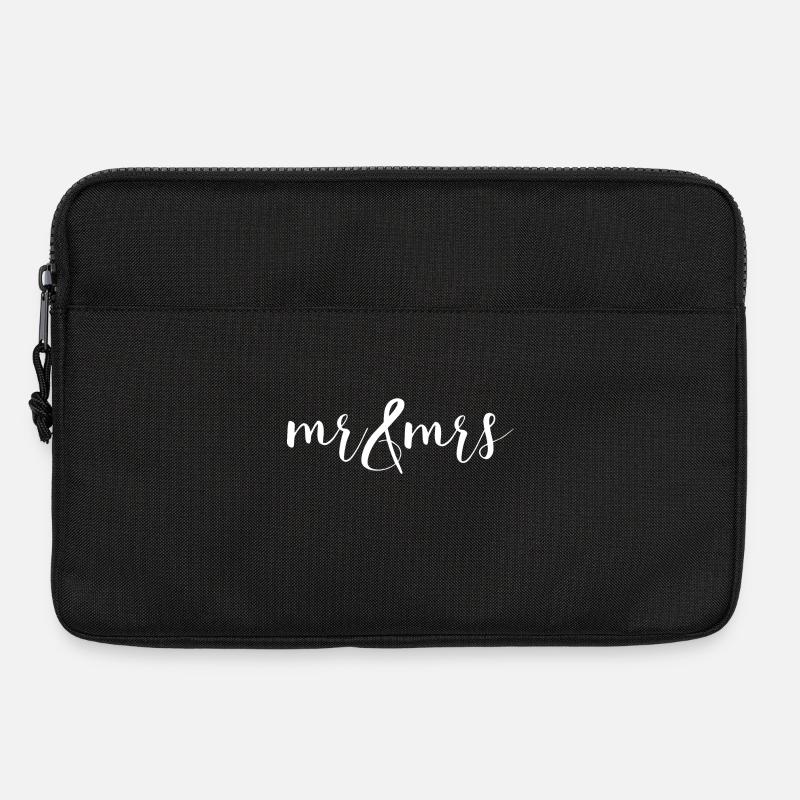 Mr and Mrs Hochzeit Design - Laptoptasche 13" - Schwarz