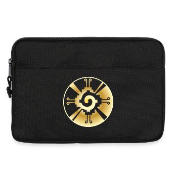 Galactic Butterfly Hunab Ku - aztec symbol - Laptop bag 13" - black - Front
