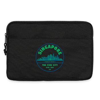 Emblème de la Skyline de Singapour - Sacoche pour ordinateur portable 13 pouces - noir - Devant