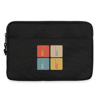 Saxophone design - Laptop bag 13" - black - Front