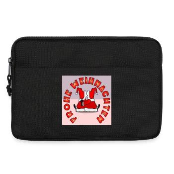 Weihnachtsmann Frohe Weihnachten - Laptoptasche 13" - Schwarz - Vorne