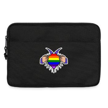 Rechte Homosexueller Lgbt Herz Regenbogen Toleranz - Laptoptasche 13" - Schwarz - Vorne