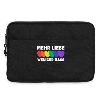 Heart Relationship LGBT STatement Love Human Rights - Laptop bag 13" - black - Front