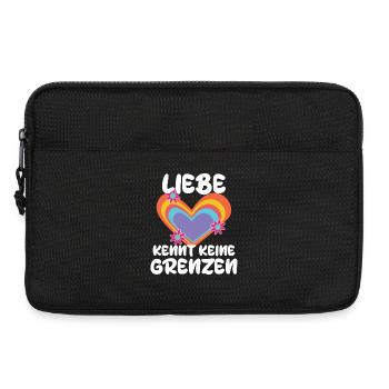 Lgbt Herz Liebe Gleichberechtigung Statement - Laptoptasche 13" - Schwarz - Vorne