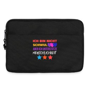 Gleichberechtigung Statement Lgbt Sexualität Herz - Laptoptasche 13" - Schwarz - Vorne