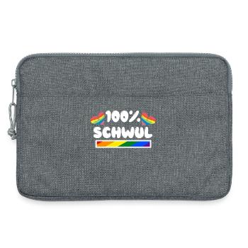 Schwul Sexualität Transgender Lgbt Statement Herz - Laptoptasche 13" - Grau meliert - Vorne