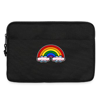 arc-en-ciel LGBT sexualité homosexuelle transgenre - Sacoche pour ordinateur portable 13 pouces - noir - Devant
