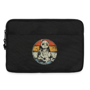 Vintage Panda - Laptop bag 13" - black - Front