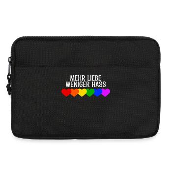 Liebe Herz Lgbt Homo Regenbogen Menschenrechte - Laptoptasche 13" - Schwarz - Vorne