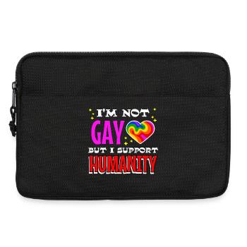 Déclaration de sexualité Gay Lgbt Heart Love - Sacoche pour ordinateur portable 13 pouces - noir - Devant