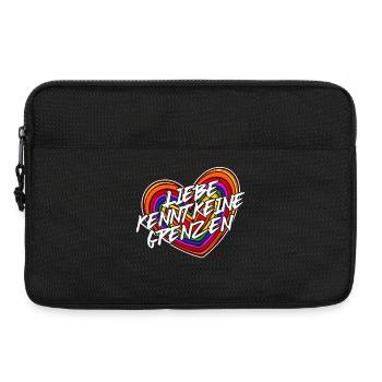 Lgbt Liebe Statement Beziehung Herz Regenbogen - Laptoptasche 13" - Schwarz - Vorne