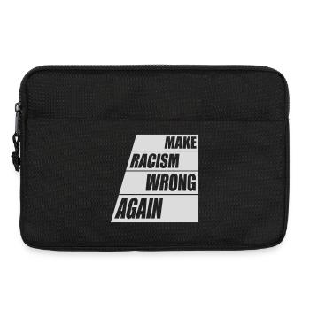 Rendre le racisme faux - Sacoche pour ordinateur portable 13 pouces - noir - Devant