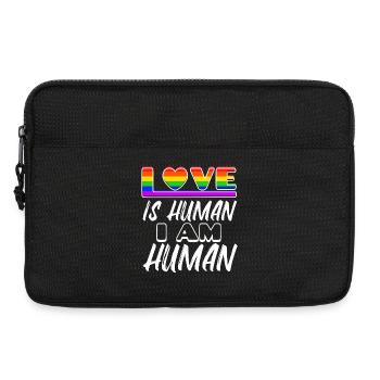 Menschenrechte Lgbt Liebe Herz Statement Homo - Laptoptasche 13" - Schwarz - Vorne