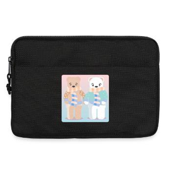 Brown Bear Polar Bear - Animal pairs - Winter pairs - Laptop bag 13" - black - Front