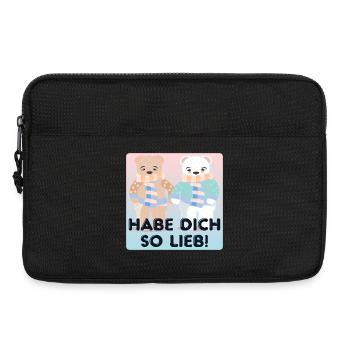 Habe Dich so lieb - Paare - Laptoptasche 13" - Schwarz - Vorne