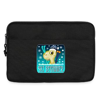 SKI BEGINNER - WINTER DINOSAURIER - Laptoptasche 13" - Schwarz - Vorne
