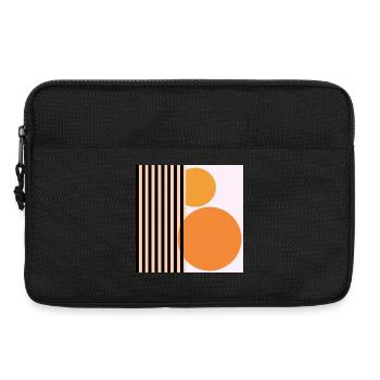 RETRO GEOMETRY - ABSTRACT ART - Laptop bag 13" - black - Front